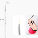 3Pcs/Set Gel Drawing Painting Nail Liner Brush Transparent Acrylic Handle N L8Z1