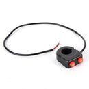 7/8'' Motorcycle Bike Handlebar On Off Button Head Spot Fog Light SwitchButto JR