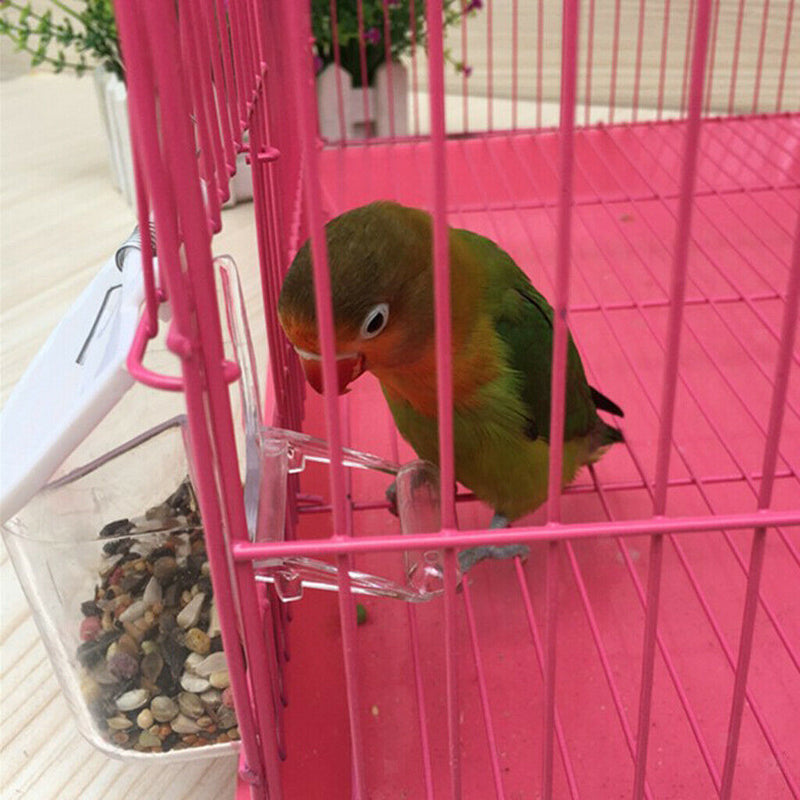 2pcs Starling Tiger Skin Peony Finch Small Birds Parrots Food Feeding Container