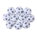10pcs/Set For TRPG Game   D&D 16 Sided Acrylic Dice White