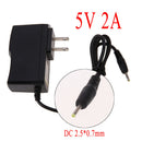 US AC to DC 5V 2A 2.5*0.7mm Power Supply Adapter for Windows Android Tablet