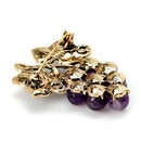 Purple Enamel Grape Brooch Pin Banquet Weddings Party Brooch Gifts Women  Gw