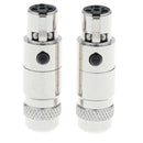 1 Pair(2 Packs) 4-Pin Mini XLR 5mm Socket Head Female Audio Jack Connector Set