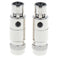 1 Pair(2 Packs) 4-Pin Mini XLR 5mm Socket Head Female Audio Jack Connector Set