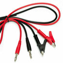 New Test Wire Probe Lead Silicone Banana Plug to Crocodile Alligator Clip 102cm