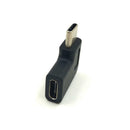 USB 3.1 Type C Female to 90 Degree Angle Male Adapter Plug