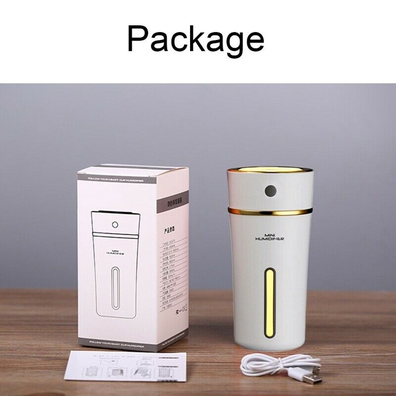 Rechargeable 300Ml Usb Mini Humidifier With Battery, Cute Cup Style Cool Mi Y4H7