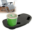 Portable Gravity Folding Lounge Beach Chairs Outdoor Camping Recliner Tray Tool