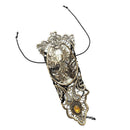 Wedding Bridal Embroidered Lace Flower Wrist Long Glove Bracelet with Ring