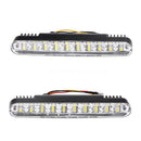2X30 LED Daytime Running Light DRL Turn Signal Fog Light Indicator White AmberM&