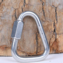 316 Stainless Steel 60KN Screwgate Locking Triangle Carabiner Outdoor Climbing
