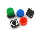 20Sets Momentary Tactile Push Button Touch MicroSwitch 4P PCB Caps 12x12x7.3mmBX
