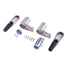 1 Pair XLR 3 Pin Female Male Microphone Solder Audio Adapter 90 Degree