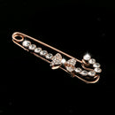 2Pcs Bling Cute Crystal Crown Knot Pin Brooch Pin Safty Pin for Women Bridal