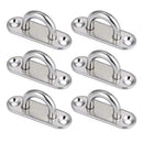 6Pcs 5mm Stainless Steel Eye Plate Pad Eye Plate Metal Staple Ring Hook Hardware