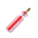 1pc Red Clear Imperial Unit Thread CATV Coaxial Cable F Connector Insertion  Hn