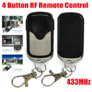 4 Button RF Remote Control 433 MHz Electric Gate Garage Door Key Fob Controller