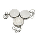 Mini Portable Pocket Stainless Steel Round Cigarette Ashtray With Key Ring Clip