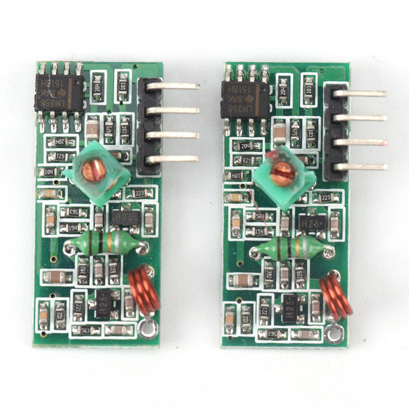 2x 433Mhz Wireless RF Transmitter Module+ Receiver Alarm Regeneration Arduino Gw