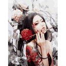 30x40cm Sexy Girl DIY Paint By Numbers Kit Oil Painting Canvas