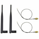 2 x 6dBi 2.4GHz 5GHz Dual Band WiFi RP-SMA Antenna + 2 x 35cm U.fl / IPEX