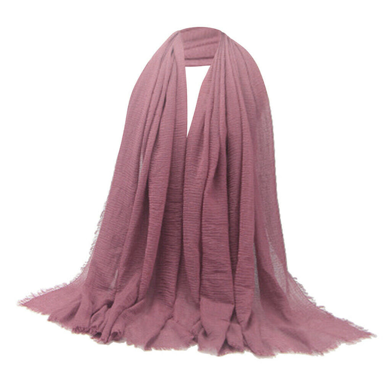 2PCS Muslim Jewish Women's Soft Cotton Long Scarves Hijab Turban Headscarf