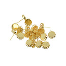 40pcs 10mm Round Bezel Earrings Stud Base Blanks Findings Cabochon Setting
