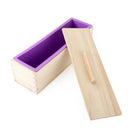 Rectangular Wooden Soap Mold With Silicone Liner Cover Loaf Soap Mold Tool
