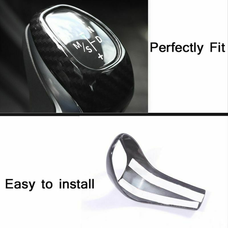 New!! Carbon Fiber Style ABS Plastic Gear Shift Head Cover Trim For BMW X1