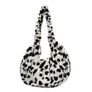 Fashion Pleated Dumplings Women Handbags Cow Printed Big Capacity Messenger Bags