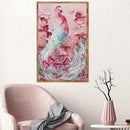 5D DIY Full Drill Diamond Painting Pink Peafowl Cross Stitch Embroidery Kit