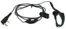 Single Ear Hanger Earphone 2 Pin w Mic for Kenwood Two Way Radio
