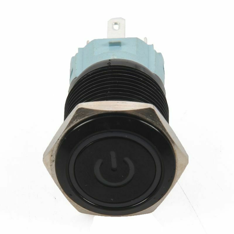 Red On Off LED 12V Latching Push Button Power Switch Waterproof 16mm Z9L6