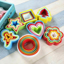 5pcs Colorful Fondant Cake Cookie Sugar craft Cutters Shapes Decorating Mol V8S6