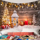 Christmas Tree Snowy Sky Wall Art Hanging Tapestry Dorm Bedspread Decor G