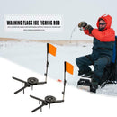 2pcs Outdoor Winter Ice Fishing Rod Flags Tip-Up Fishing Tackle Orange