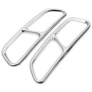 Rear Dual Exhaust Muffler Tail Decor End Pipe Tip Cover Trim For Audi A6 C7 D7D5