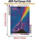 5D DIY Full Drill Diamond Painting Novelty Wolf Cross Stitch Mosaic (B387) A