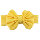 Cute Baby Girls Kids Stretch Bowknot Headband Hairband (Yellow)