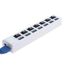 7 Ports USB 3.0 Hub AC Power Adapter Cable with On/Off Switch for PC Laptop