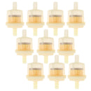 10 Pcs Plastic Motorcycle Petrol Inline Fuel Filter for 1/4'' 5/16'' Pipes