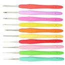 1Pcs Blue Aluminum Crochet Hook Knit Needle Sweater Knitting Tool 0.5mm