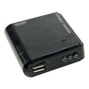Black 4X AA Battery Portable Emergency Power Charger USB For Cell Phone