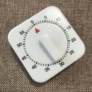 White Mechanical Kitchen Cooking Timer Count-Down Clock Loud Alarm Reminder IRQ