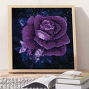 5D DIY Full Drill Square Diamond Painting Purple Rose Cross Stitch Mosaic