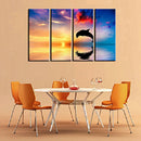 Set of 4pcs Canvas Wall Art Painting Pictures Dolphin Print Hall Decor