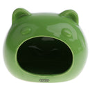 Ceramic Hamster Bed Comfortable Sleeping Small Animal Pet House Green