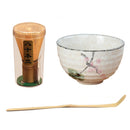 Kit of Whisk Teascoop Matcha Bamboo Teaspoon Japanese Tea Bowl Lotus Chasen