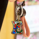 4pcs/set DIY Love Full Drill Special Shaped Diamond Painting Keychain Gifts