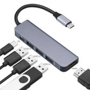 Typt-C Type C Hub USB C USB3.1 Hub with HDMI 5 in 1 Combo Hub with 2 USB3.0